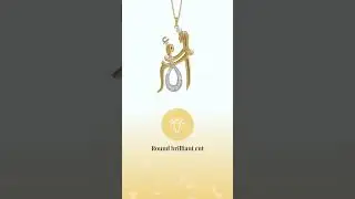 18k yellow gold pendant, with white rhodium and sparkling round brilliant cut diamonds | Alouum