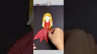 Easy diy craft idea for kids | 5 minutes diy idea using dried leaves #falldiy #diy #kidscrafts