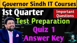 Governorsindh it course Answer key of Quiz 1 Exam preparation #aiplanet #trending #viral #viralvideo