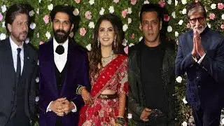 Bollywood Stars Attends High Profile Wedding Reception Of Raj Thackeray's Son