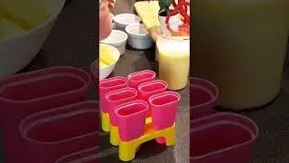 Homemade Strawberry-Pineapple Popsicles 🍓🍍😋 #shorts #food #viral #popsicle