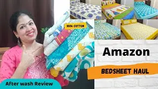 Amazon Bedsheet Haul| After wash Review |Amazon Home Decor haul| amazon haul 2020 |try on haul