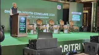 Dr. Raman Sukumar delivers the keynote address. | Dharitri Youth Conclave 2024