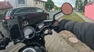 Timelapse POV motorbike ride