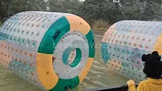 Полет на водном воздушном шаре 🌊 || Приключенческий аттракцион в парке &laquo;Джунгли&raquo; ||