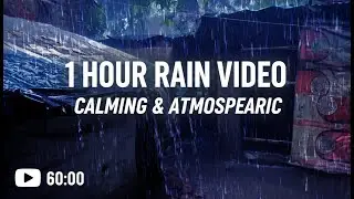 1 Hour Heavy Rain Sound on Tin Roof | Night Rain Ambience for Sleep & Relax.