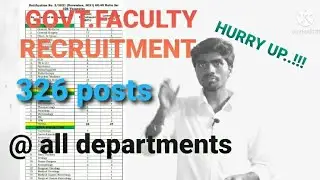#GOVT. Faculty recruitment//DME-AP//326 posts//09/12/2021