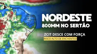 NORDESTE; ZCIT DEVE LEVAR CHUVA DE 800MM NO SERTÃO NORDESTINO