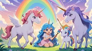 Rainbow 🌈 Unicorn Song | Little Kids by Nursery Rhymes Song | New Born Unicorn Cartoon