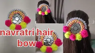 Diy navratri special hair accessories day 9/15 ♥️| how to make hair accessories for navratri | #diy 