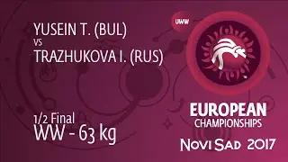 1/2 WW - 63 kg: T. YUSEIN (BUL) df. I. TRAZHUKOVA (RUS), 16-14