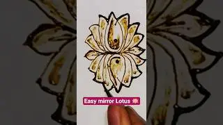 Mirror Lotus Mehndi Hack #ytshorts​ #shorts​  #easymehndi​ #viral​ #mehndi​ #art​ #tutorial​
