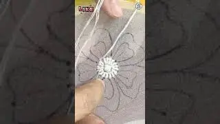 Hand Embroidery Tutorial For Beginners, Chikankari Embroidery, Keel Kangan Stitch #shorts