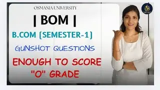 BOM | BUSINESS ORGANIZATION & MANAGEMENT | IMPORTANT QUESTIONS | OU | SEM-1 | @shivanipallela 