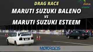 Maruti Suzuki Baleno vs Maruti Suzuki Esteem Drag Race : India Speed Week 2016