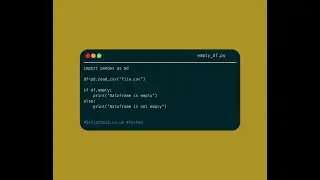 Python Pandas - Check whether a data frame empty
