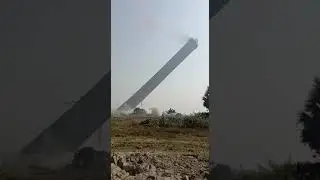 Chimney Destroy Lanco Power Plant