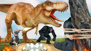 Last Blockbuster T-rex Chase All Parts | Jurassic Park Fan Made Movie | Dinosaur Video