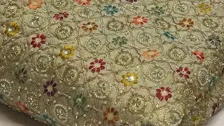 Original Cosmos Silk trending Elegant Cut Dana Work embroidery.