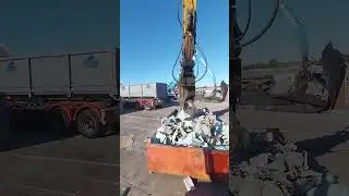 excavator destroys submarine stuff