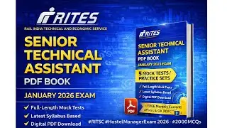 RITES Senior Technical Assistant Exam 2026 | 5 Mock Tests PDF Book | Practice Set  #RITESSTA2026