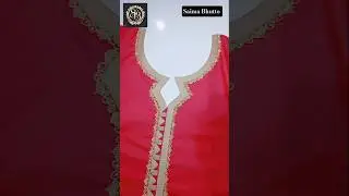 Stylish Lace Patti Neck Design Stitching Easy Elegant Neck Tutorial #shorts#youtubeshort #sewinghack