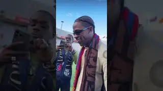 Lamine Yamal and Travis Scott after El Classico