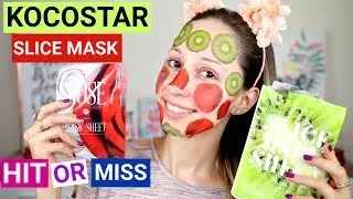 Kocostar Kiwi and Rose face slice masks | YES To coconut lip kit | Beauty bay haul