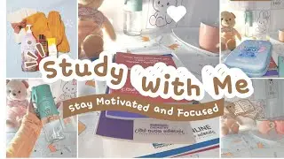 ♡Mini study vlog♡ 🤍🌷Study with me🗒♥️🎀Study motivation 》Study advice ☆》SWM🤍💨👀