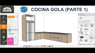 OPENCUTLIST Y SKETCHUP  COCINA GOLA: LISTA DE COMPRAS, PLAN DE CORTE Y PRESUPUESTO