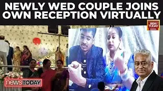 Image Of The Day: Indigo Chaos Forces Stranded Couple To Attend Own Reception Virtually