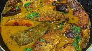 Sobji Diye Bhola Macher Patla Jhol | Bhola Macher Patla Jhol | Bengali Style Fish Curry Recipe