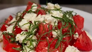 Tomato and Watermelon Salad with Feta & Herbs