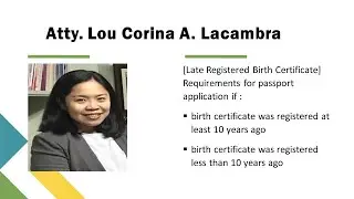 Requirements sa pagkuha ng passport kapag late registered birth certificate