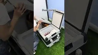FROZEN anytime anywhere. portable car fridge dual zones for outdoors.