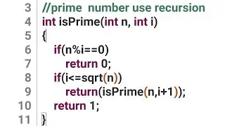 Prime number using Recursion