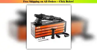 SPTA 5 Inch 780W Dual Action Polisher Variable Speed Auto Buffer with Cleaning Brush Sponge Wool