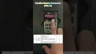 INVT GD 200A VFD l Function Restore Parameters (P00.18) #restore #invt #gd200A #settings