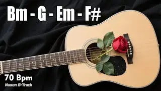 Fresh Strings B Minor Romantic Acoustic Guitar Backing Track 125