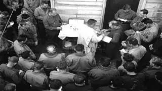 Military Chaplain conducts mass on the pier in Weymouth England, three days befor...HD Stock Footage