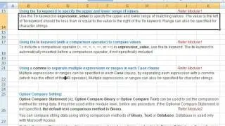 Select...Case Statements in Excel VBA, using To & Is Keywords & Comma in Case Clause