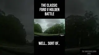 The classic Ford v Holden battle (sort of..) #straya #dashcam