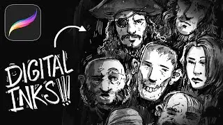 Как рисовать цифровыми чернилами? Procreate Sketch - INKTOBER Timelapse