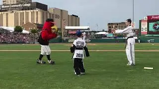 Spikes breaking a board at our Red Wings Game! #mktkd