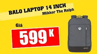 Balo laptop 14 inch Mikkor The Ralph (Dark Mouse Grey), balo laptop ch&iacute;nh h&atilde;ng tại H&agrave; Nội