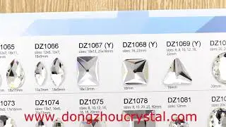 dongzhou crystal flat back stone