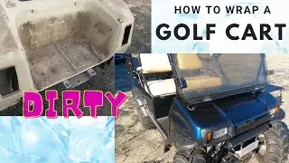 Как обернуть гольф-кар в цвет индиго с тиснением! #vinylwrap #wrapping #vinyl