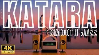 Katara Sunset Smooth Jazz 🌅 4K Qatar Skyline Lounge Music for Relax, Study & Work (4 Hours)