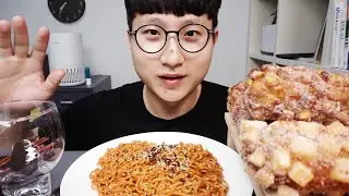 불닭볶음면 명랑핫도그 먹방~