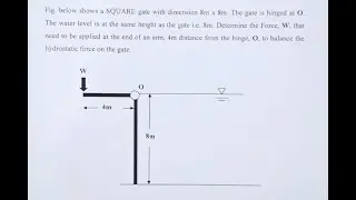 Mechanics of Fluids - Topic 3 - Example 4 - Hydrostatic Force on Plane Surface 3